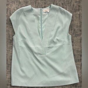 Finders Keepers Light Blue V-Neck Blouse